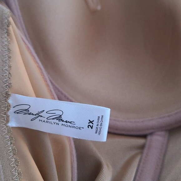 MARILYN MONROE FULL BODY CONTROL BRIEFER SHAPING BODYSUIT | NUDE | SIZE 2X | NWT - Picture 3 of 14